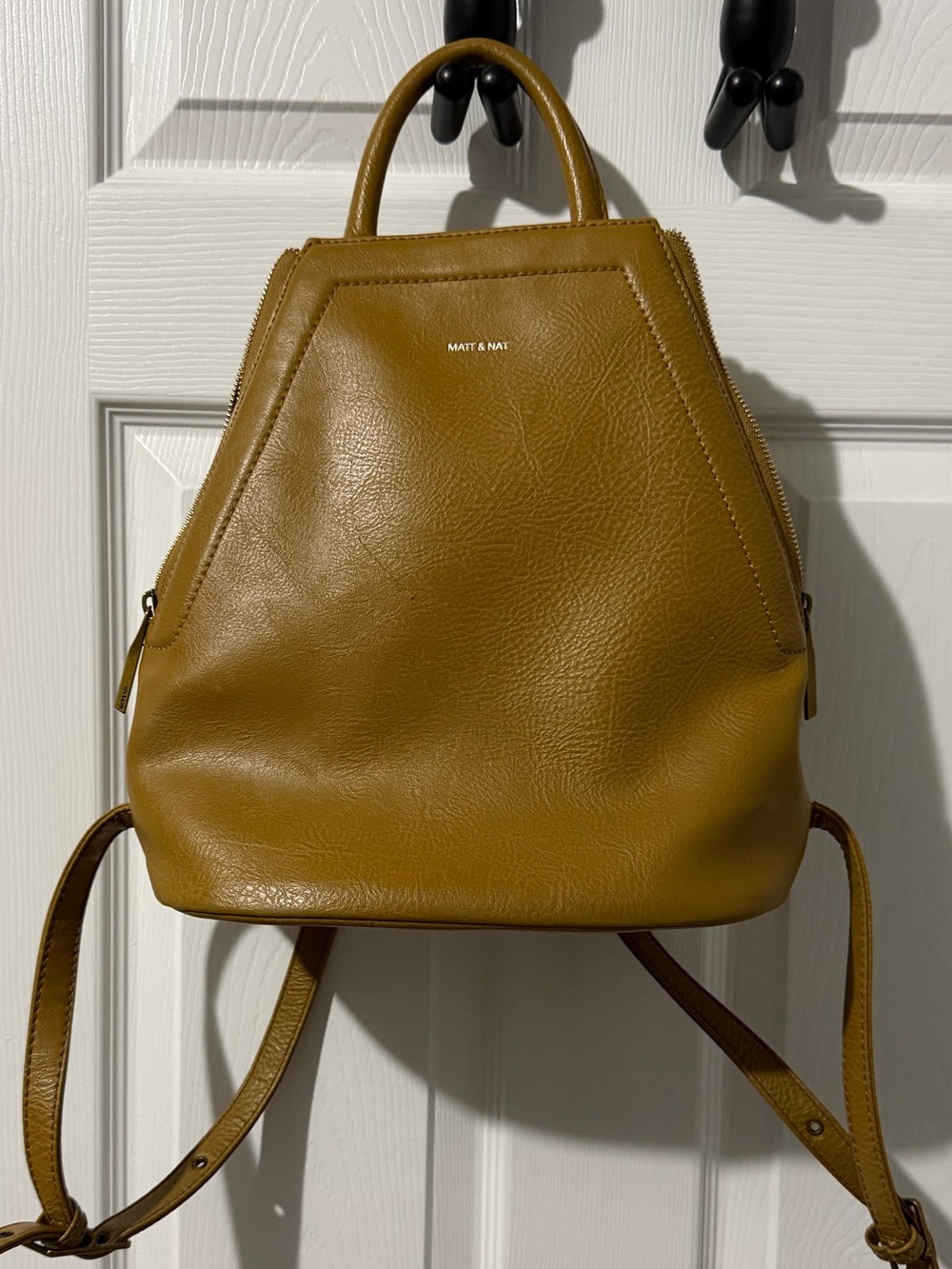 Matt & Nat Mustard Yellow Vegan Leather Backpack